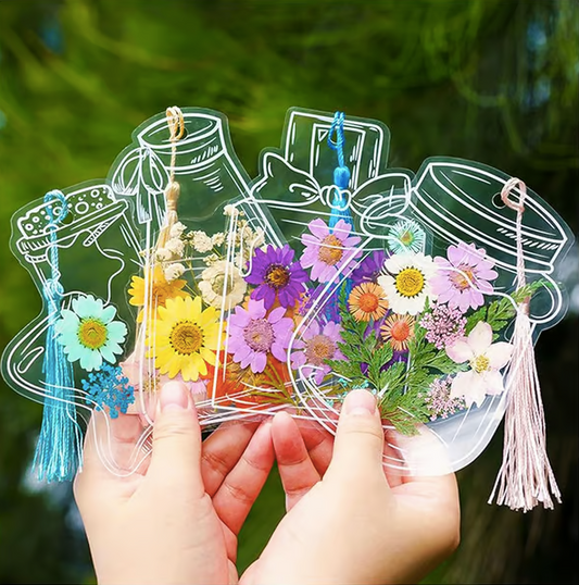 🔥🎉Transparent Dried Flower Bookmarks Kit