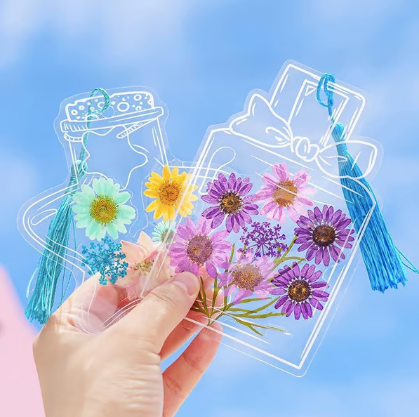 🔥🎉Transparent Dried Flower Bookmarks Kit